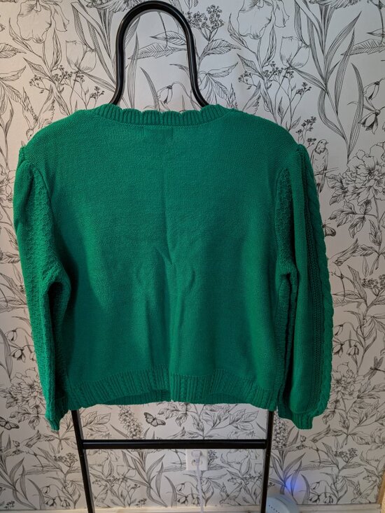 Monsoon Embroidered Green Cardigan | Size Large | Floral Detail | Cottagecore - Picture 4 of 8